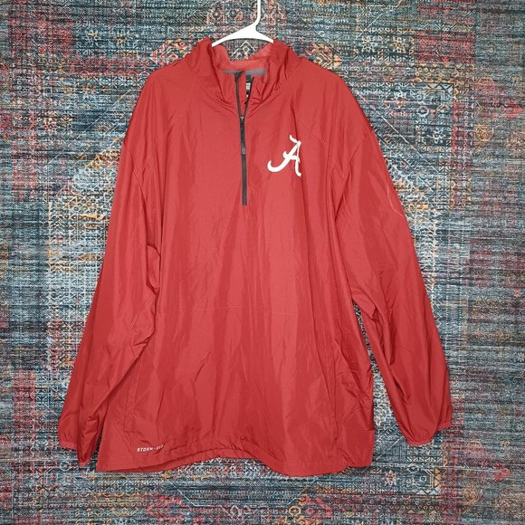 Nike Other - Nike mens Alabama Crimson Tide 1/2 zip vented Storm-Fit windbreaker pullover 3XL